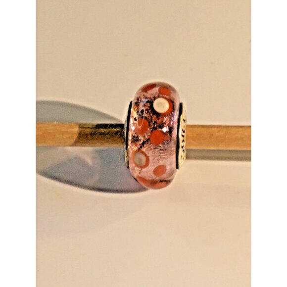 Pandora Sterling Silver Pink Bubbles Murano Glass charm - Picture 3 of 6